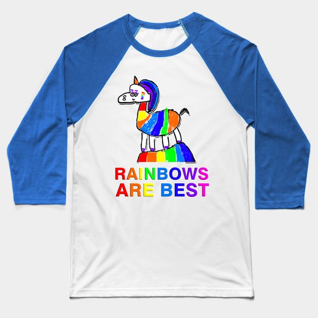 Rainbows Are Best Baseball T-Shirt by blackcheetah